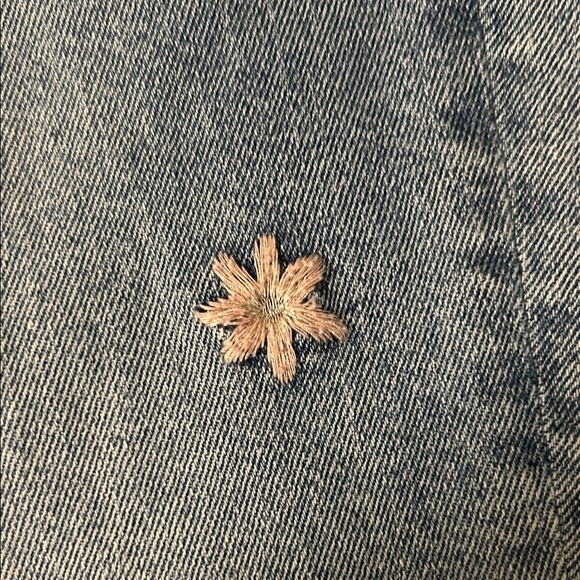 DRIFTWOOD Blue Jeans with Pink Floral Accents - Picture 3 of 6